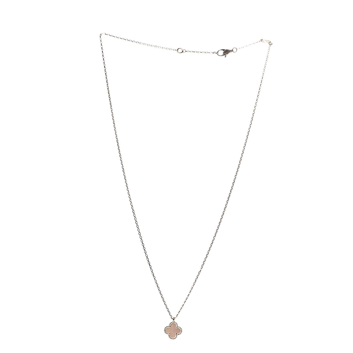 18K Yellow Gold Mother of Pearl Sweet Alhambra Pendant Necklace
