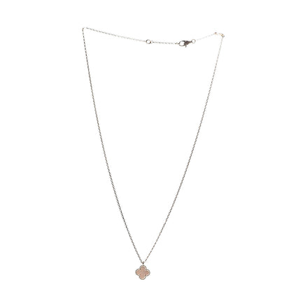 Van Cleef & Arpels 18K Yellow Gold Mother of Pearl Sweet Alhambra Pendant Necklace 2 of 5