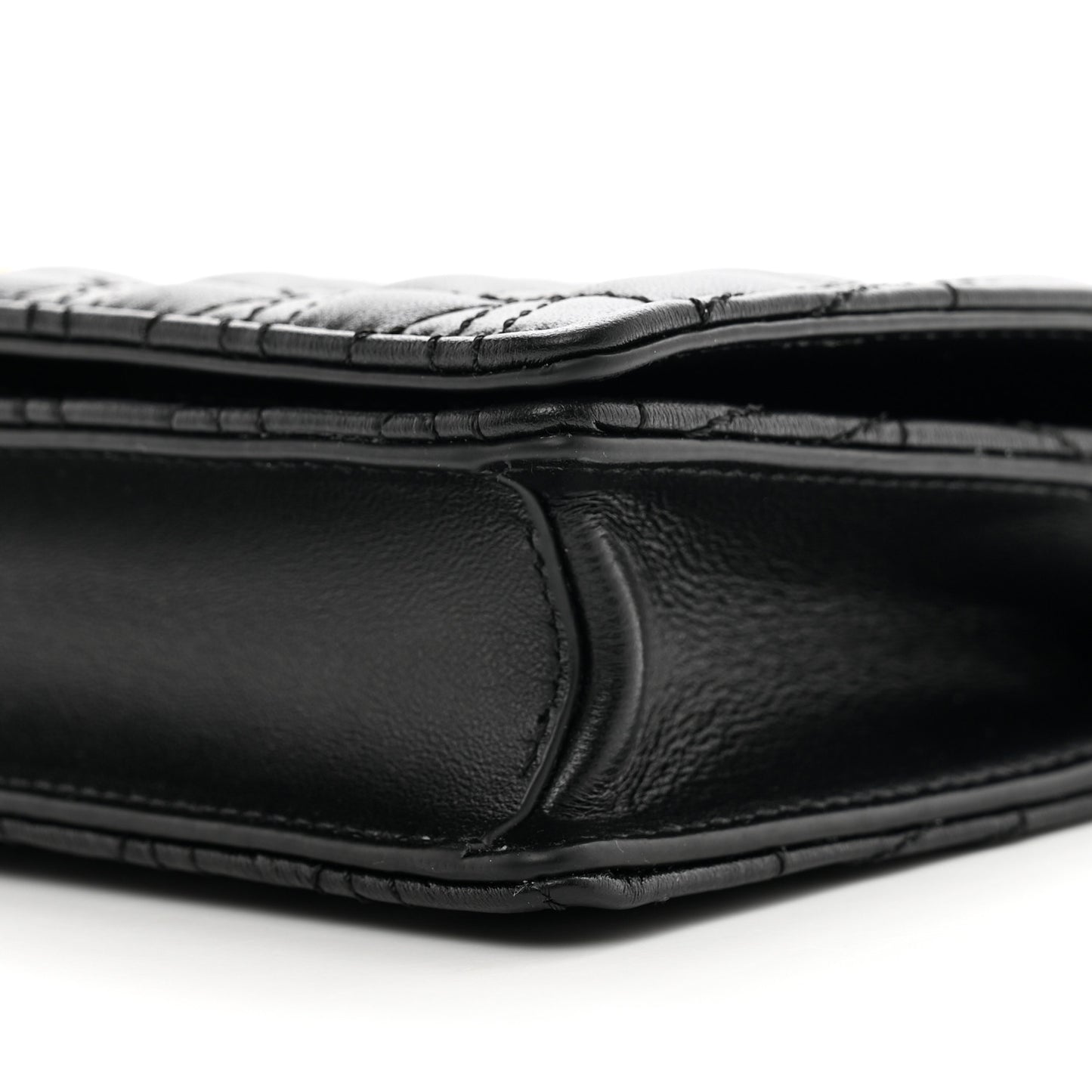 Nappa Quilted Virtus Clutch Bag Black