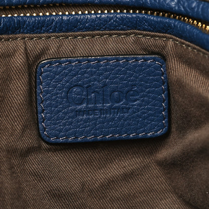 Chloe Calfskin Large Marcie Satchel Royal Navy 6 of 11