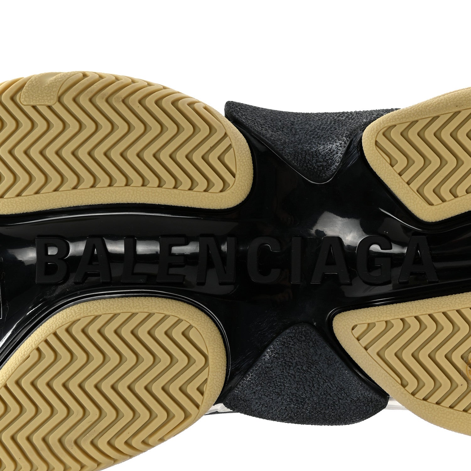 Balenciaga X GUCCI GG Supreme Monogram Allover Logo Mens Triple S Sneakers 42 Beige Ebony Mystic White 7 of 9