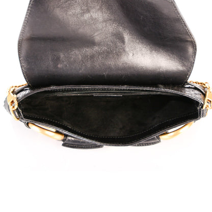 Gucci Python Horsebit Chain Clutch Black 5 of 7