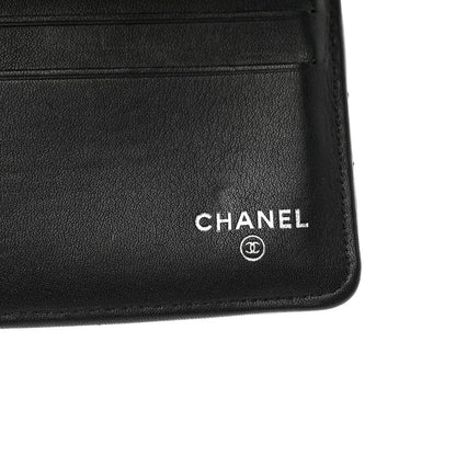 Chanel Patent Quilted Large Flap Wallet Black 6 of 9