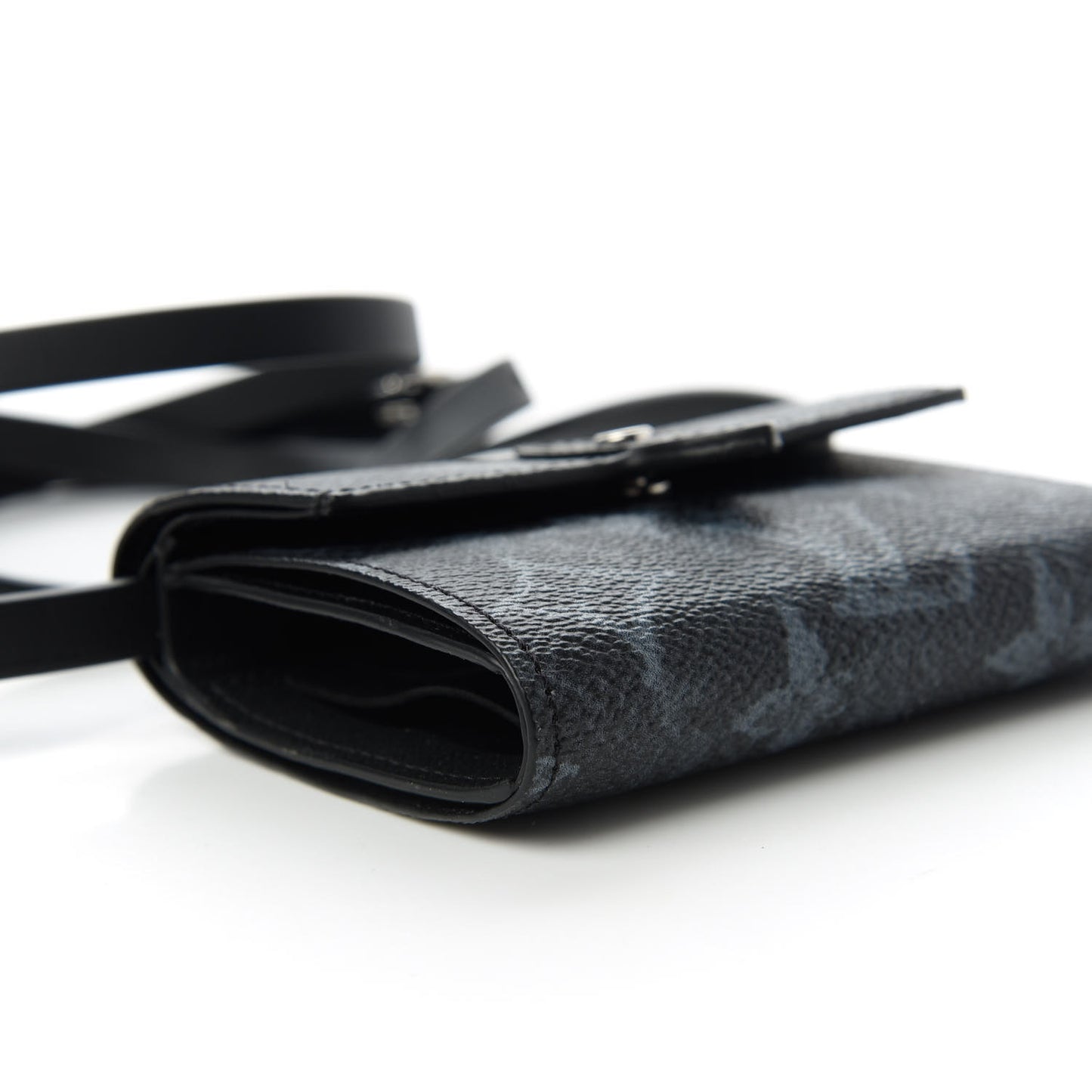Monogram Pastel Cross Card Holder Black