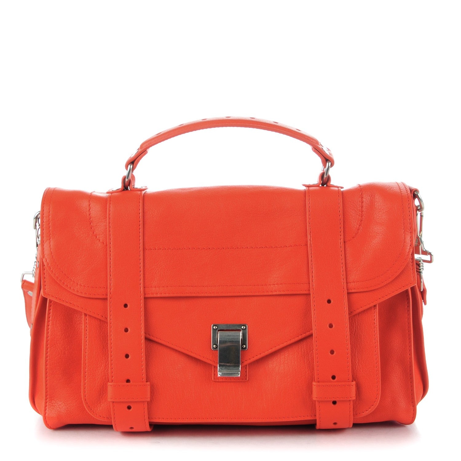 Proenza Schouler Lambskin Medium PS1 Satchel Orange Pepper 1 of 8