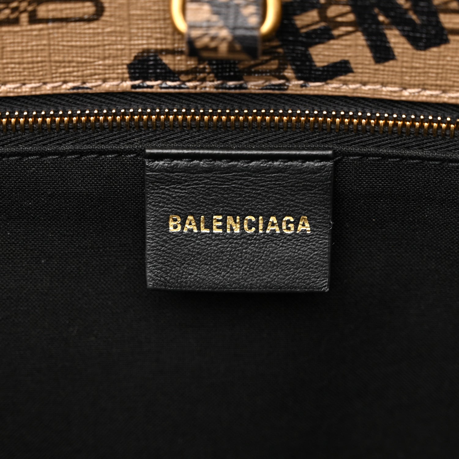 Balenciaga Coated Canvas BB Monogram Allover Logo Signature Tote Beige Brown Black 6 of 10