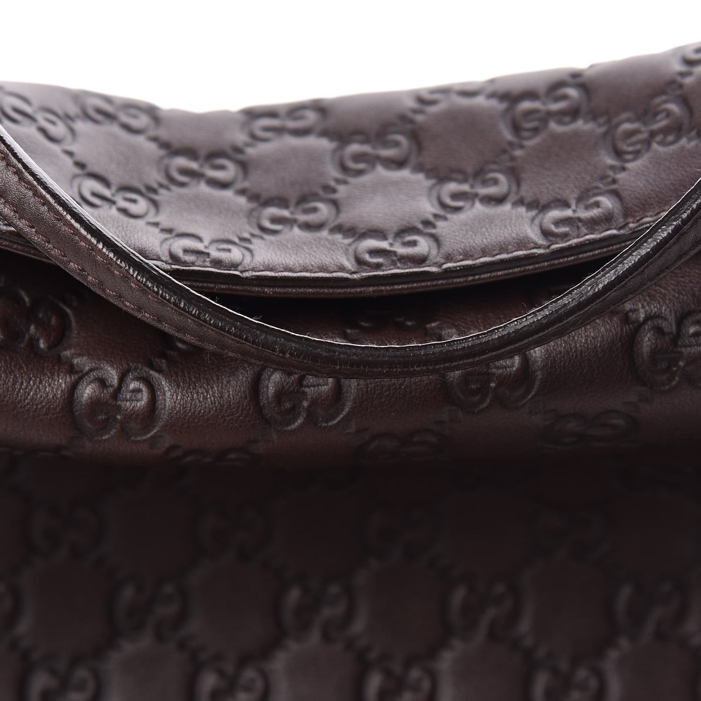 Guccissima Medium Bree Foldover Tote Chocolate