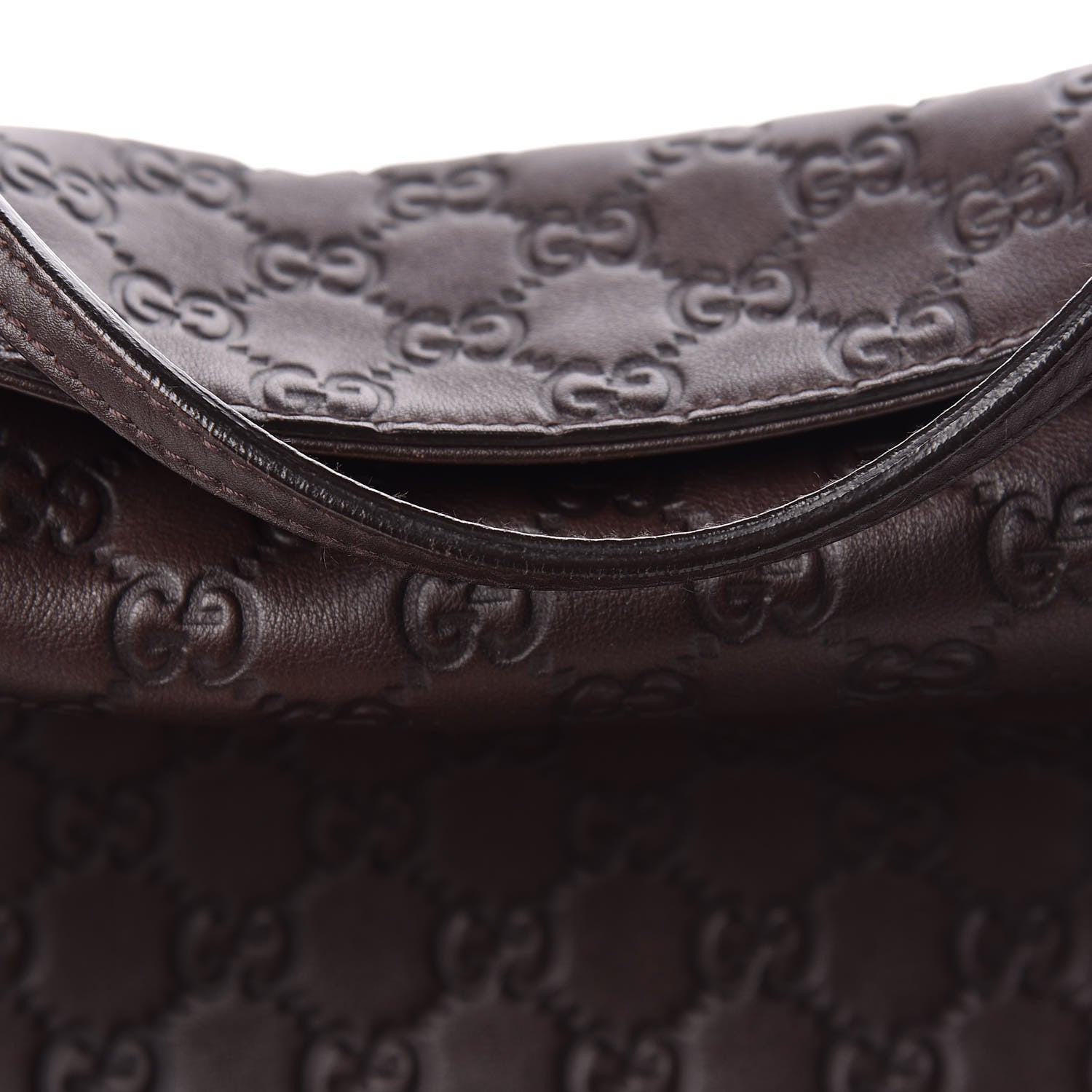 Gucci Guccissima Medium Bree Foldover Tote Chocolate 11 of 12