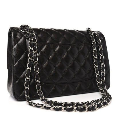 Chanel Caviar Quilted Jumbo Double Flap Dark Brown 3 of 10