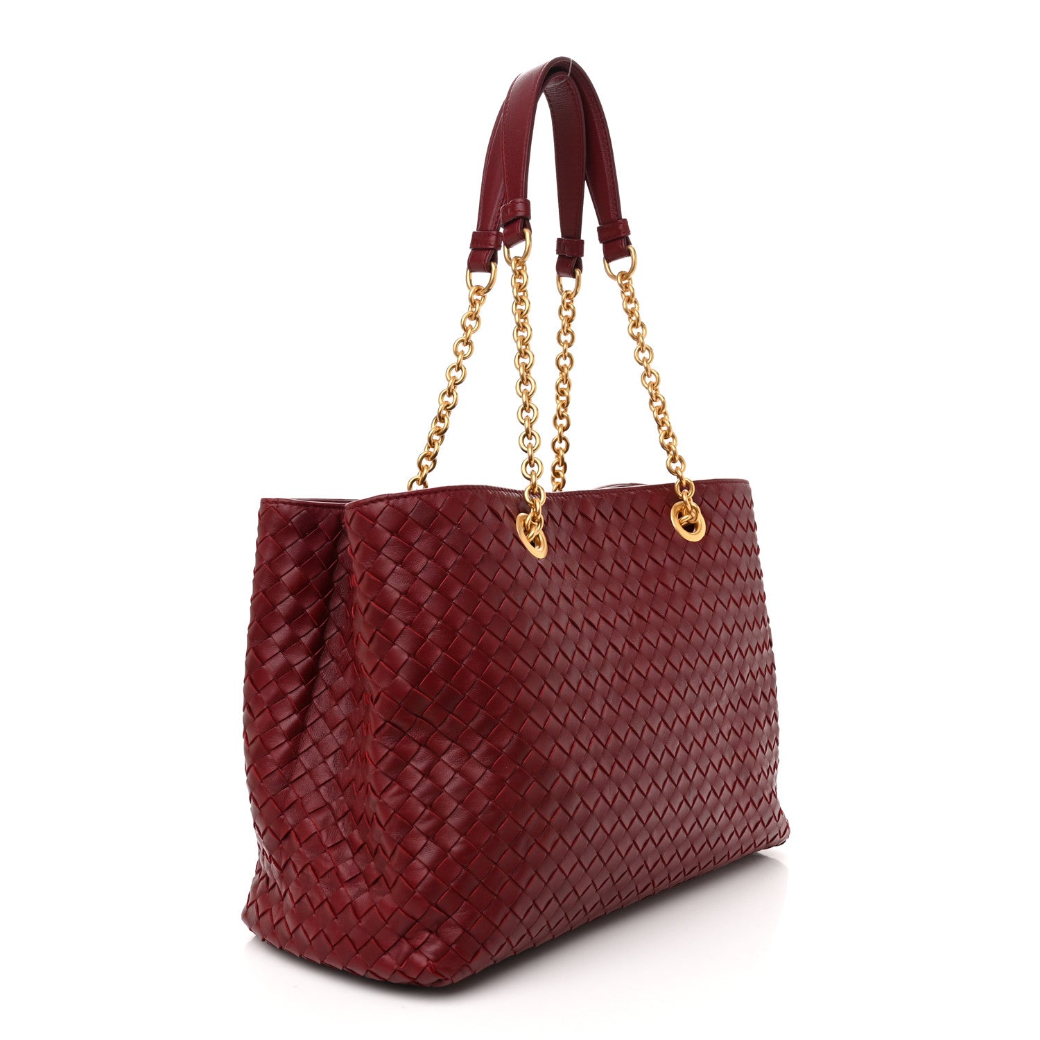 Bottega Veneta Nappa Intrecciato Medium Classic Chain Strap Tote Bordeaux 3 of 10