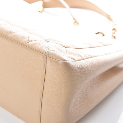 Chanel Caviar Quilted Grand Shopping Tote GST Beige Clair 14 of 21