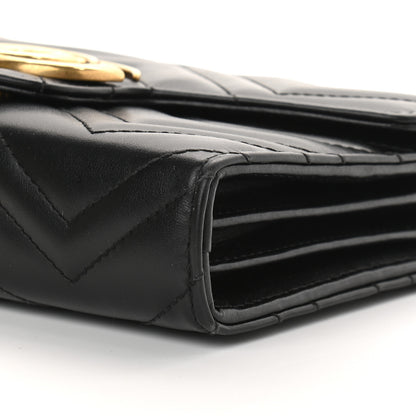 Gucci Calfskin Matelasse GG Marmont Chain Wallet Black 9 of 9