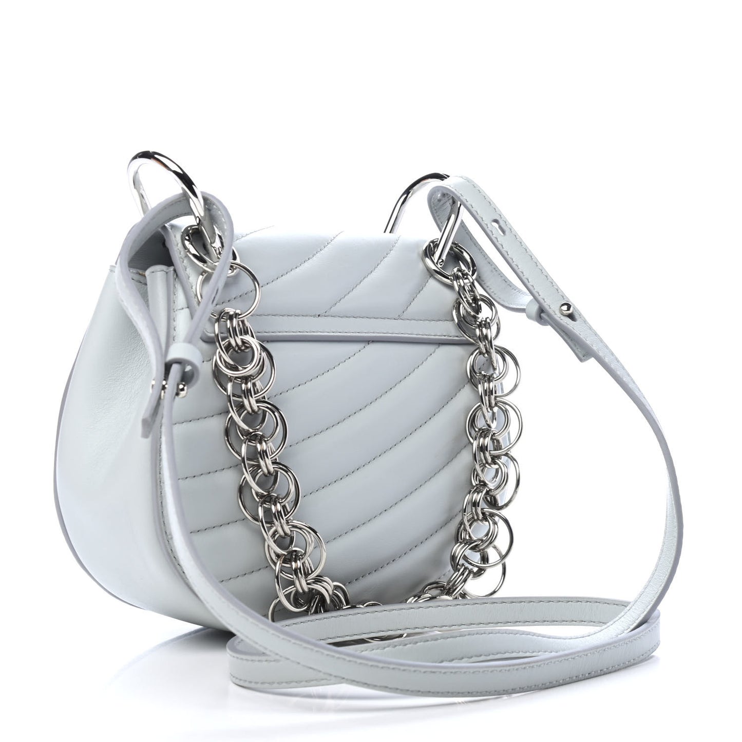 Calfskin Quilted Mini Drew Bijou Shoulder Bag Airy Grey
