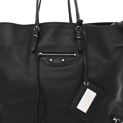 Balenciaga Veau Papier A6 Zip Around Tote Black 7 of 9