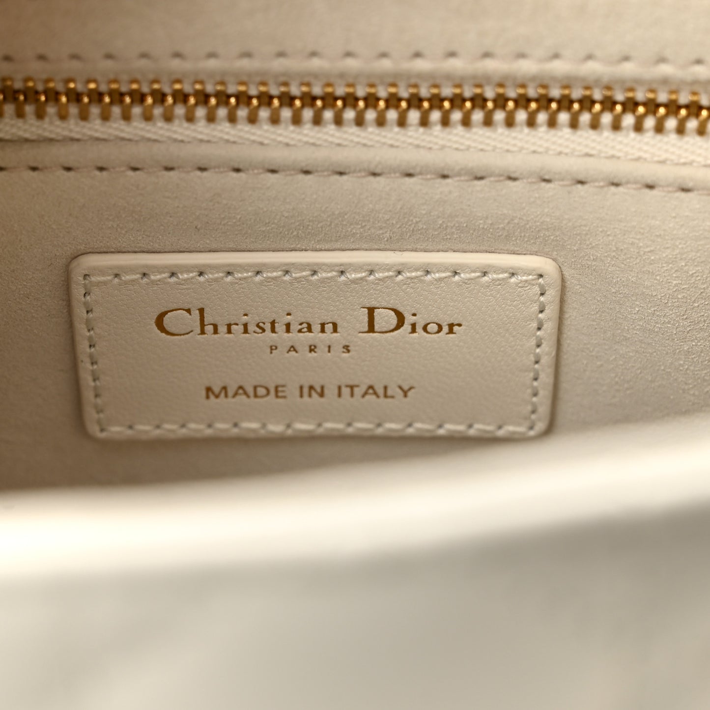 Lambskin Cannage Small My ABCDior Lady Dior White