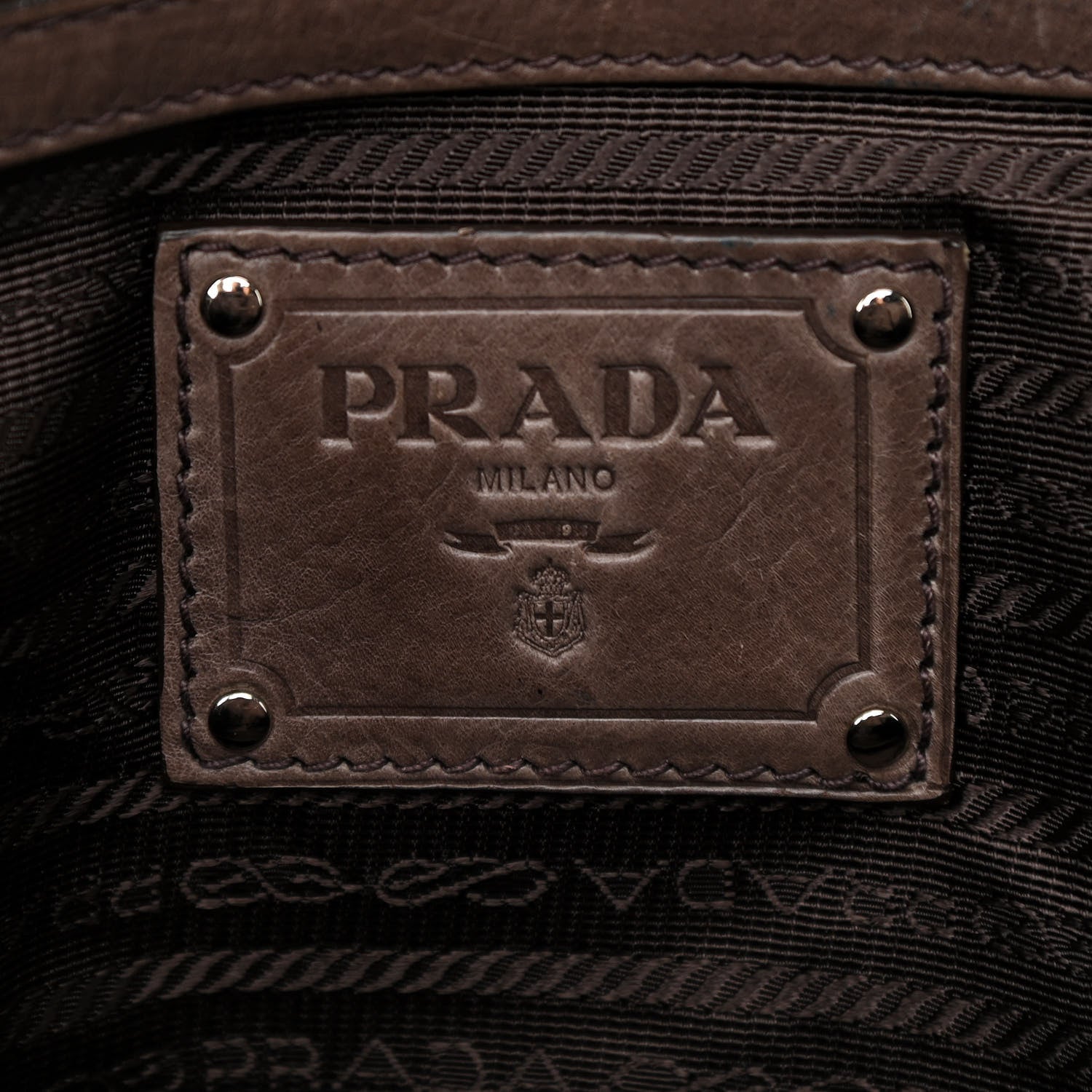 Prada Glace Calf Shoulder Bag Ardesia Fumo 5 of 15
