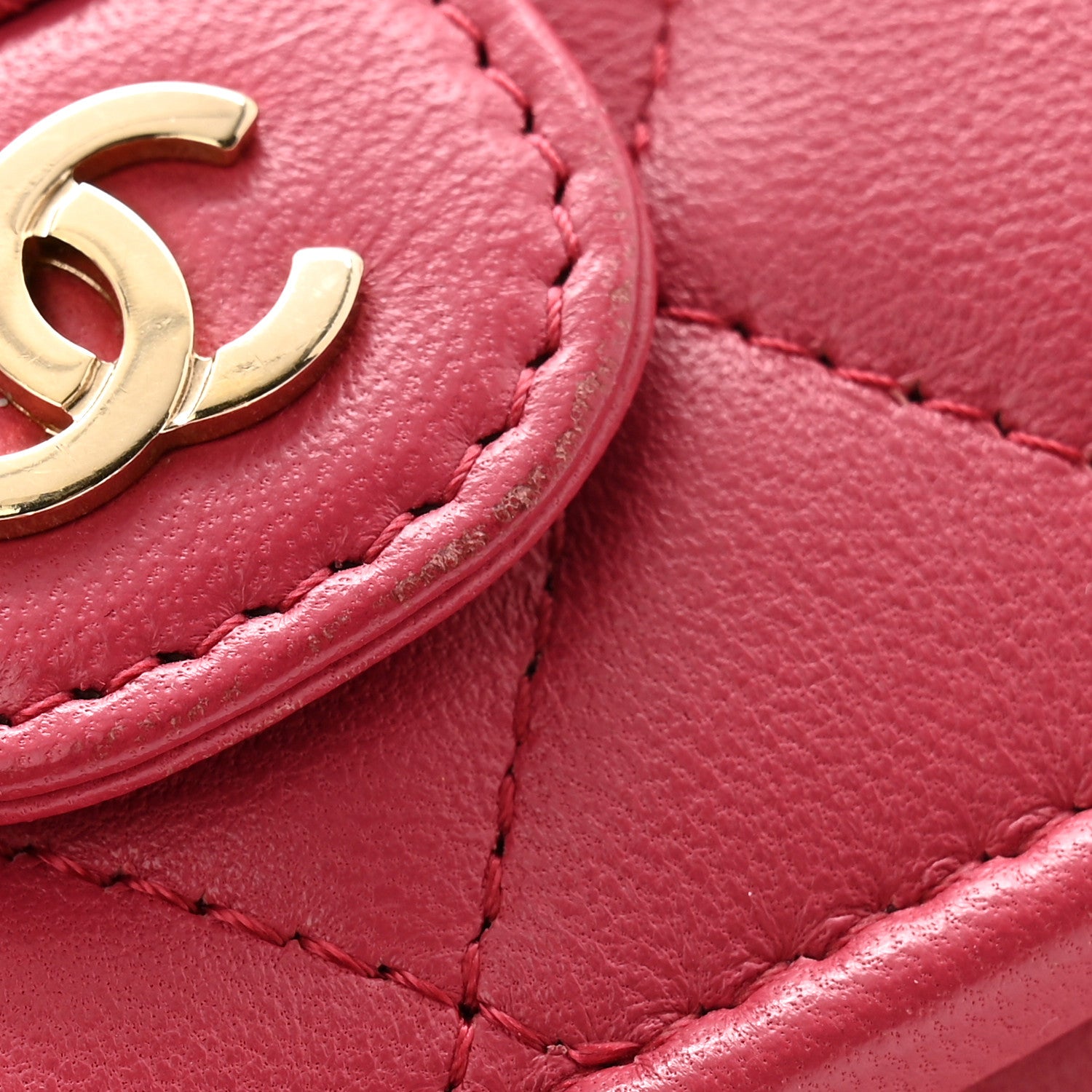 Chanel Lambskin Quilted Tri-Fold Flap Wallet Pink 13 of 14