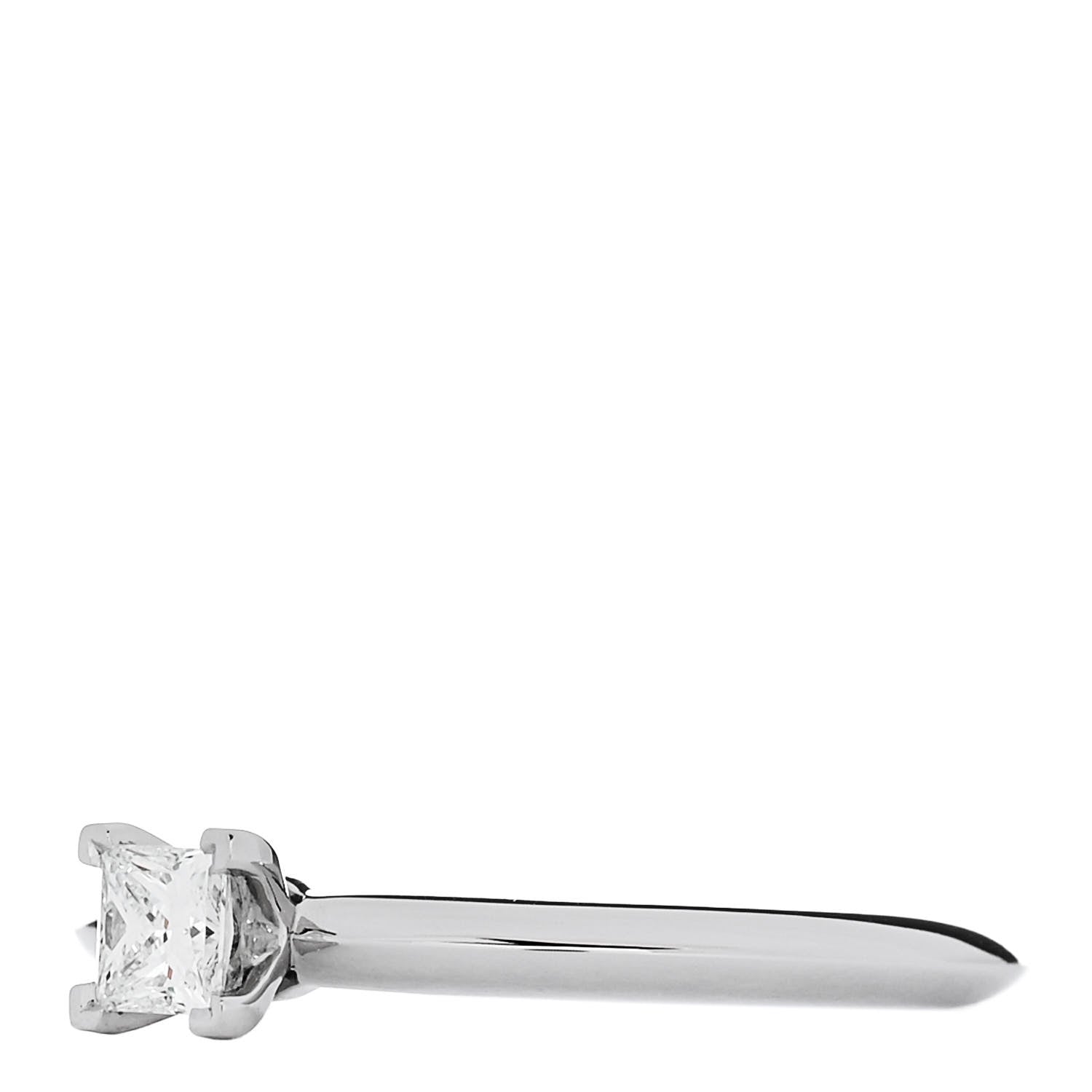 Tiffany Platinum Diamond .22ct Solitaire Square Cut Engagement Ring 49 5 3 of 7