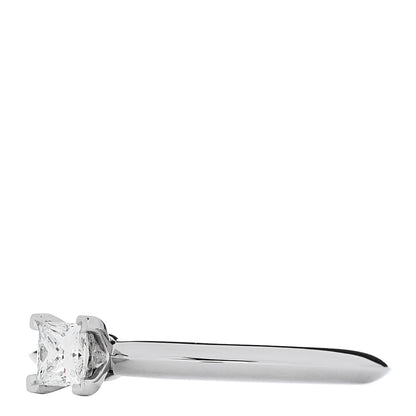 Tiffany Platinum Diamond .22ct Solitaire Square Cut Engagement Ring 49 5 3 of 7