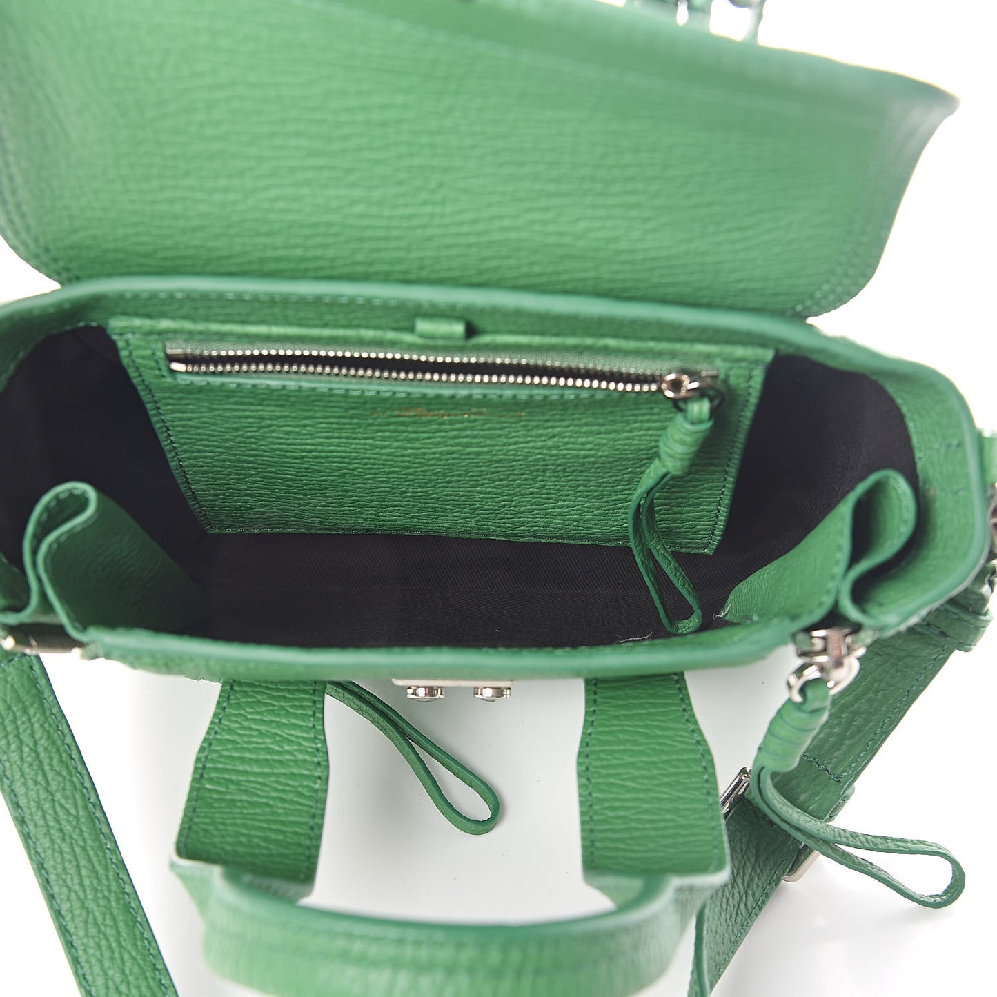 3.1 Textured Calfskin Mini Pashli Satchel Fern