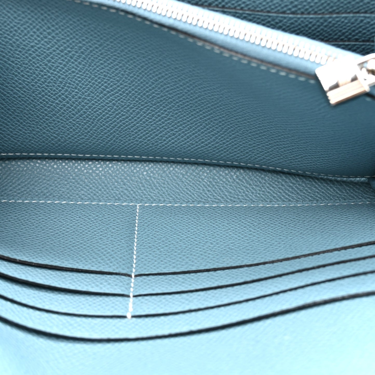Epsom Kelly Longue Wallet Blue Jean