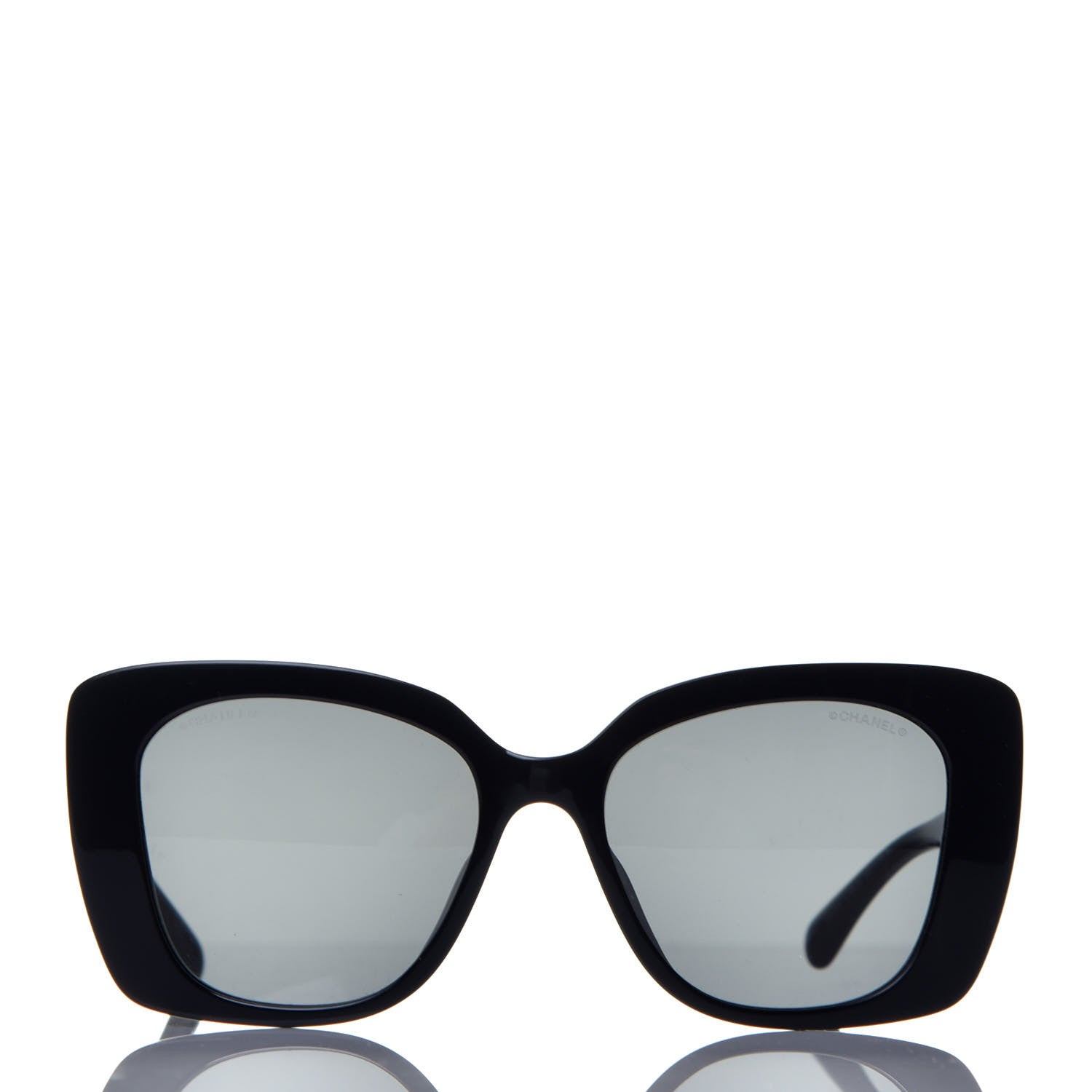 Chanel Acetate Strass Square Sunglasses 5422-B-A Black White 2 of 8