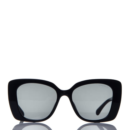 Chanel Acetate Strass Square Sunglasses 5422-B-A Black White 2 of 8