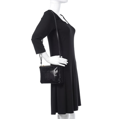 Celine Sequin Small Trio Crossbody Bag Black 2 of 10