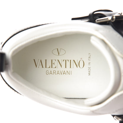 Valentino Garavani Calfskin Womens V Punk Low Top Sneakers 37.5 White Black 9 of 10