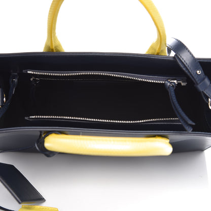 Balenciaga Smooth Calfskin Karung Padlock Work XS Bleu Outremer Jaune Citrus 5 of 9