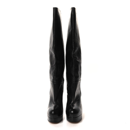 Gucci Calfskin Larius Knee High Boots 39 Black 2 of 7