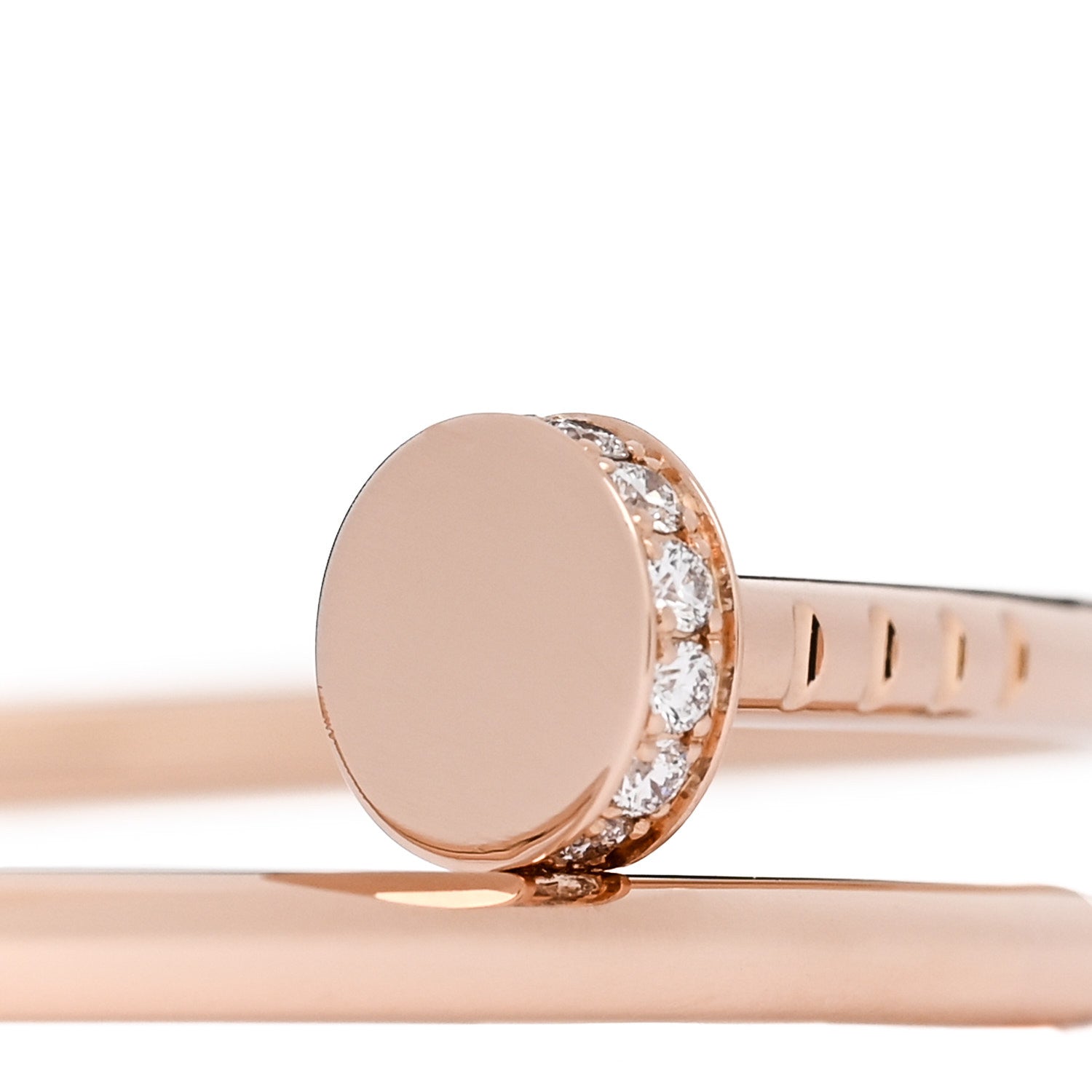 Cartier 18K Pink Gold Diamond Small Juste Un Clou Bracelet 15 3 of 5