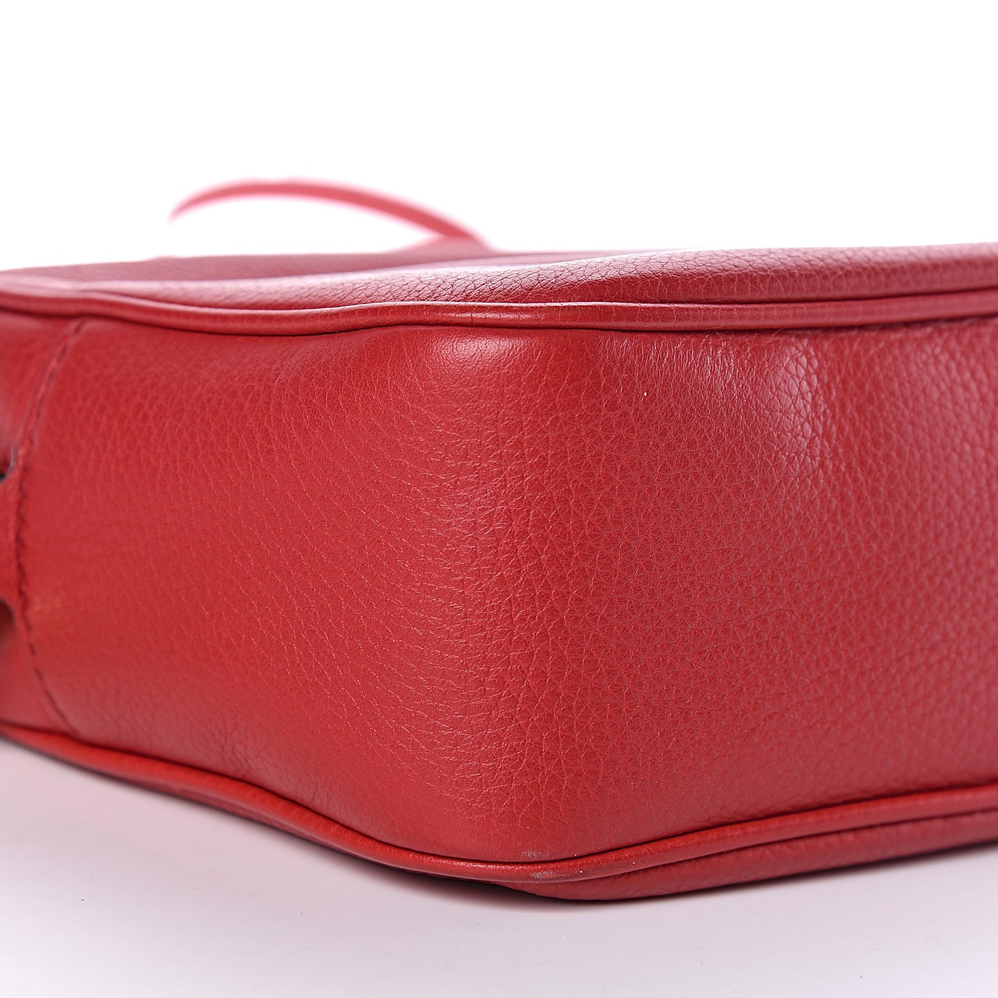 Pebbled Calfskin Small Soho Disco Bag Tabasco Red