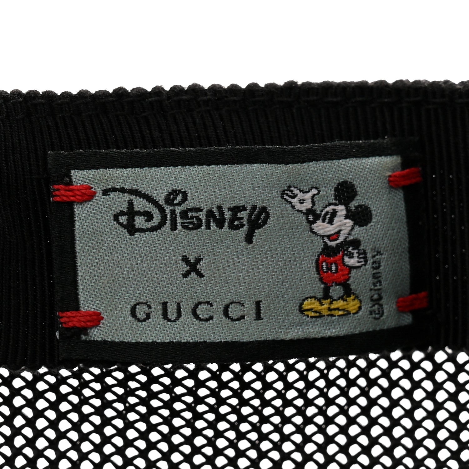 Gucci X DISNEY Mini Vintage GG Supreme Monogram Mickey Mouse Baseball Hat XL Beige Vintage Sun Oil 9 of 11