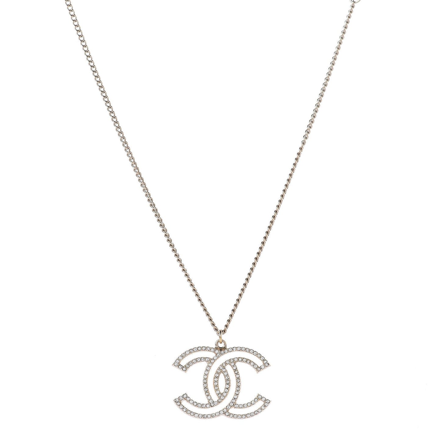 Crystal CC 100 Anniversary Necklace Gold