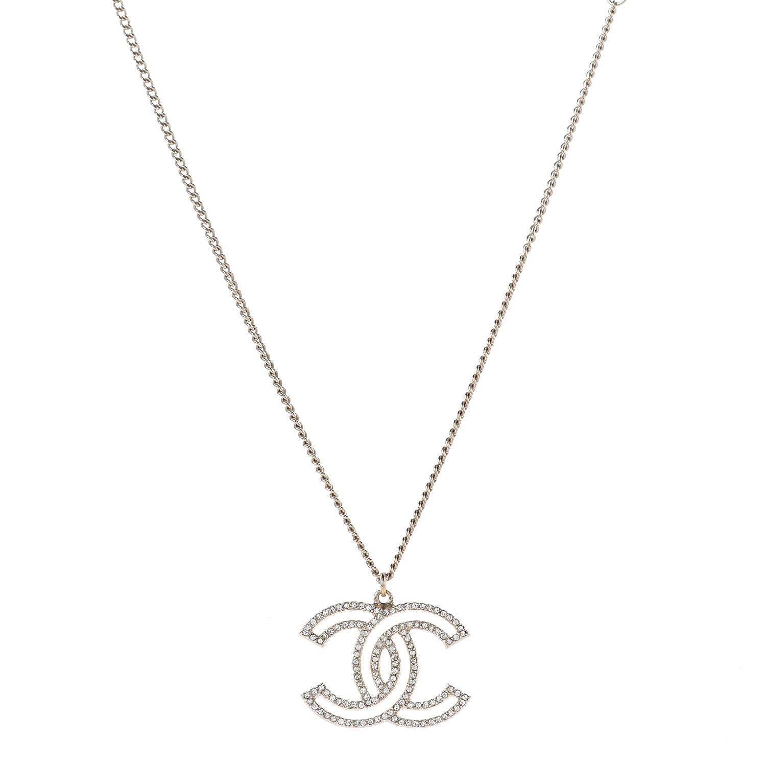 Chanel Crystal CC 100 Anniversary Necklace Gold 1 of 6