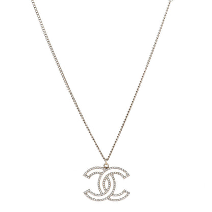 Chanel Crystal CC 100 Anniversary Necklace Gold 1 of 6