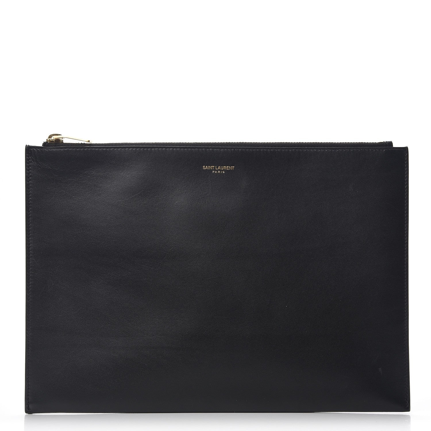 Saint Laurent Calfskin Zipped Clutch Black 10 of 18
