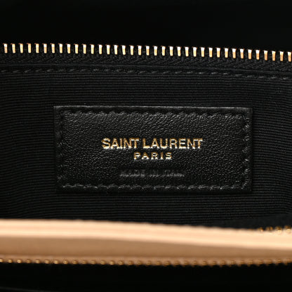 Saint Laurent Grain de Poudre Matelasse Chevron Medium Tribeca Shopping Bag Nude Powder 7 of 13