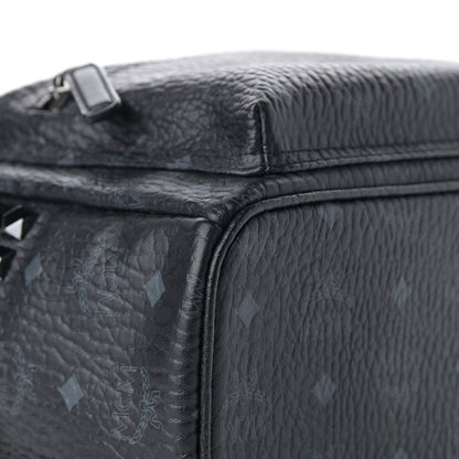MCM Visetos Small Side Stud Stark Backpack Black 9 of 12