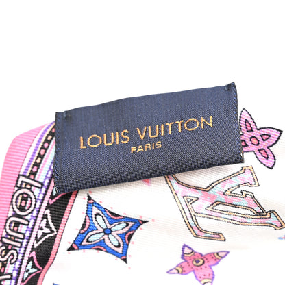 Louis Vuitton Silk Monogram Romance BB Bandeau Light Blue 3 of 4