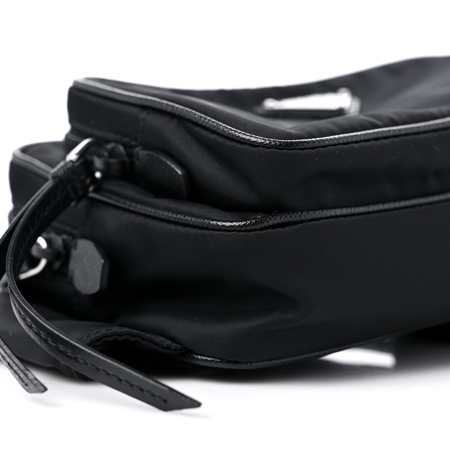 Tessuto Nylon Saffiano Belt Bag Black
