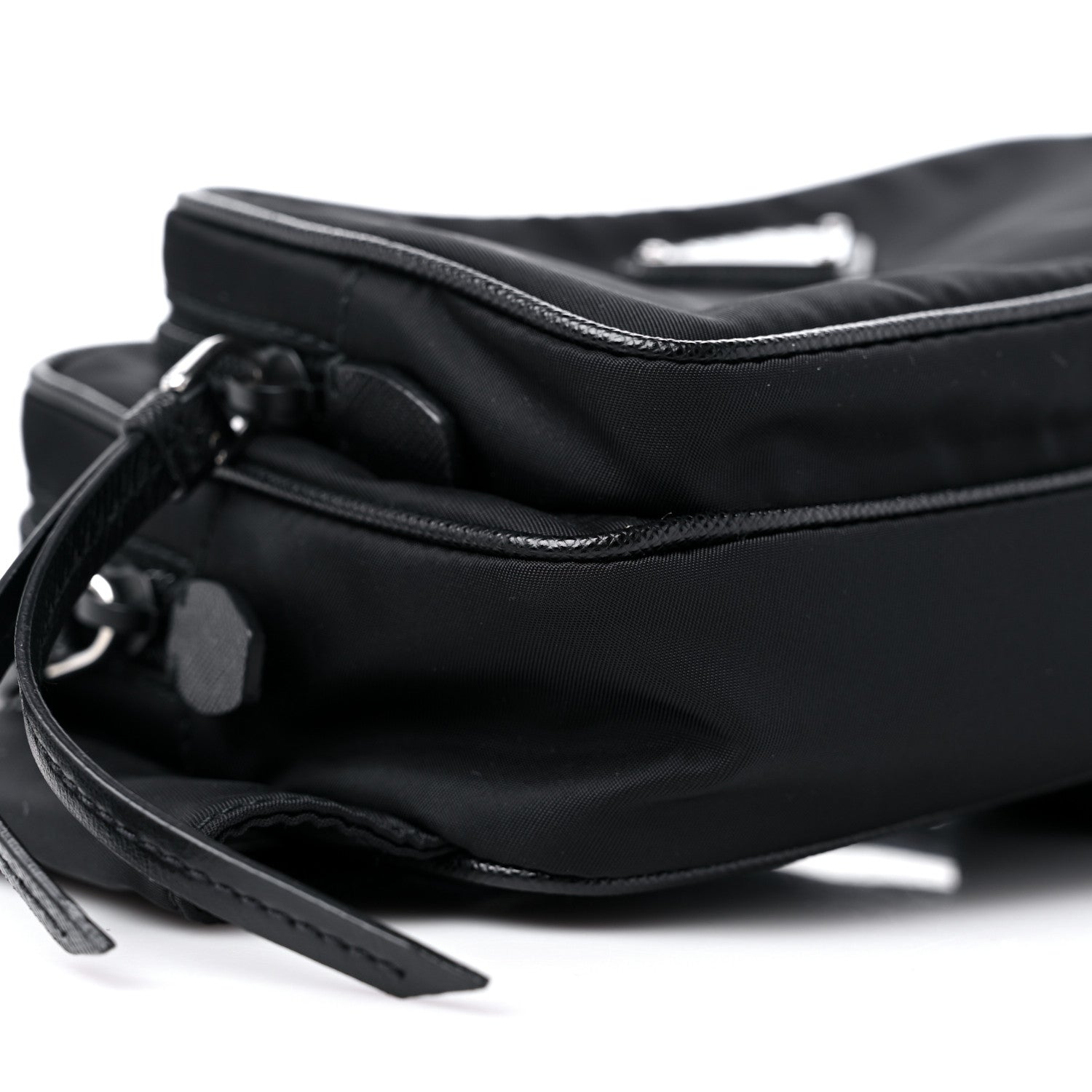Prada Tessuto Nylon Saffiano Belt Bag Black 9 of 11