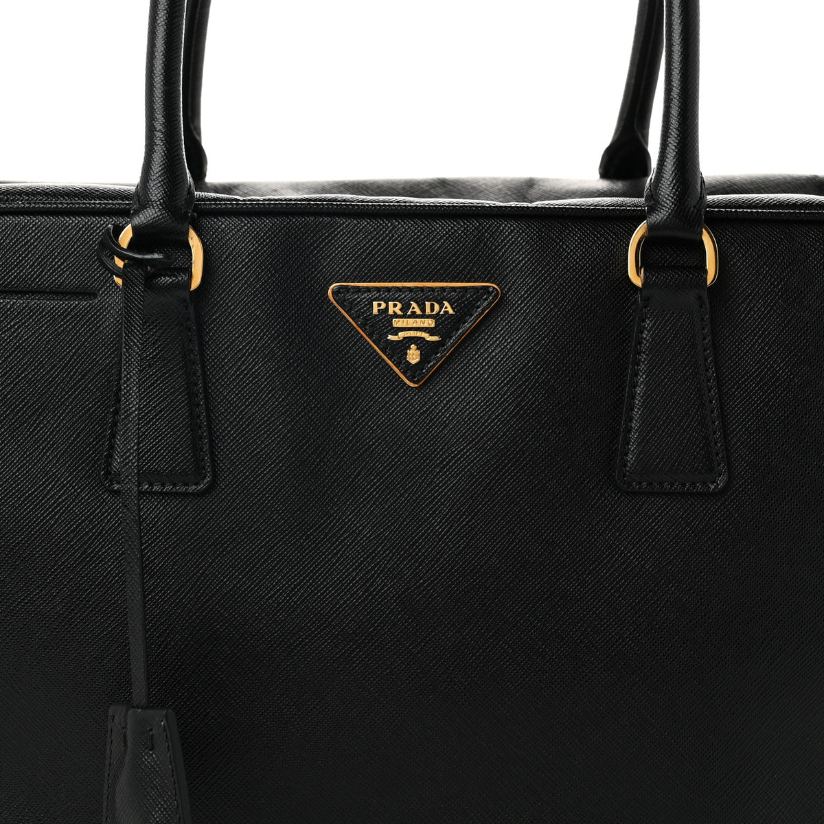 Saffiano Lux Bowler Black