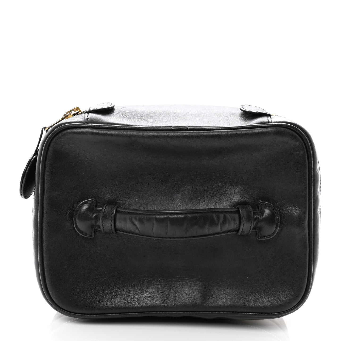 Lambskin Vanity Cosmetic Case Black