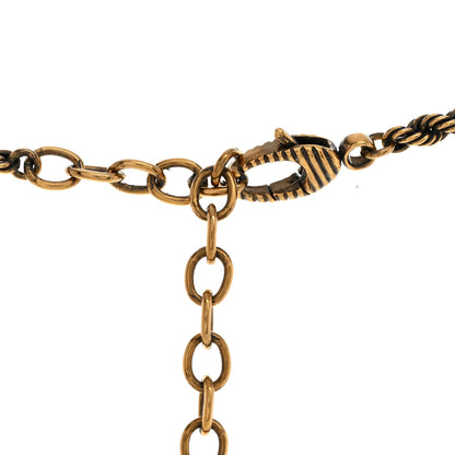 Gucci Metal Crystal Magnetismo Necklace Aged Gold 5 of 5