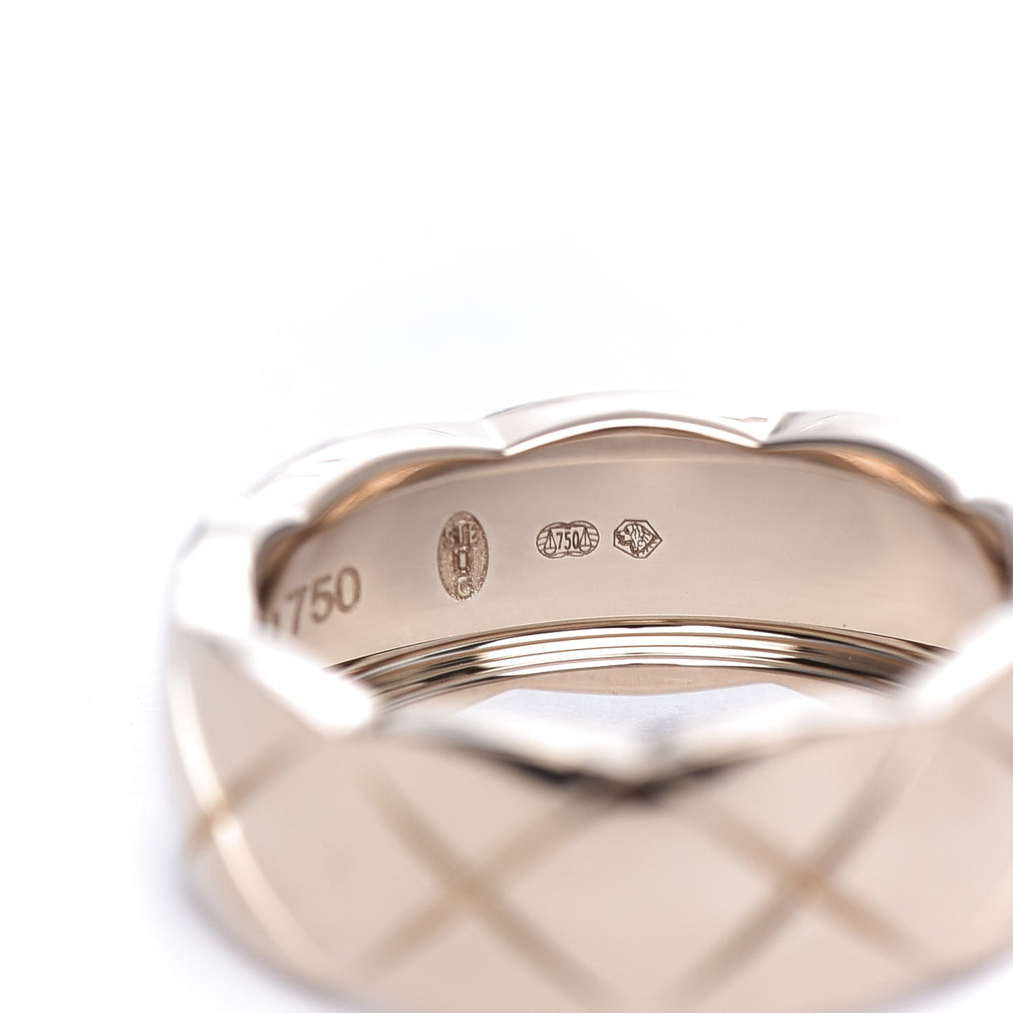 18K Beige Gold Small Coco Crush Ring 48 4.5