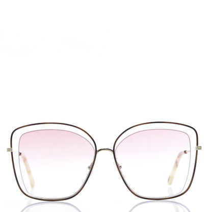 Chloe Poppy Cutout Square Sunglasses CE133S Gold Pink 2 of 7