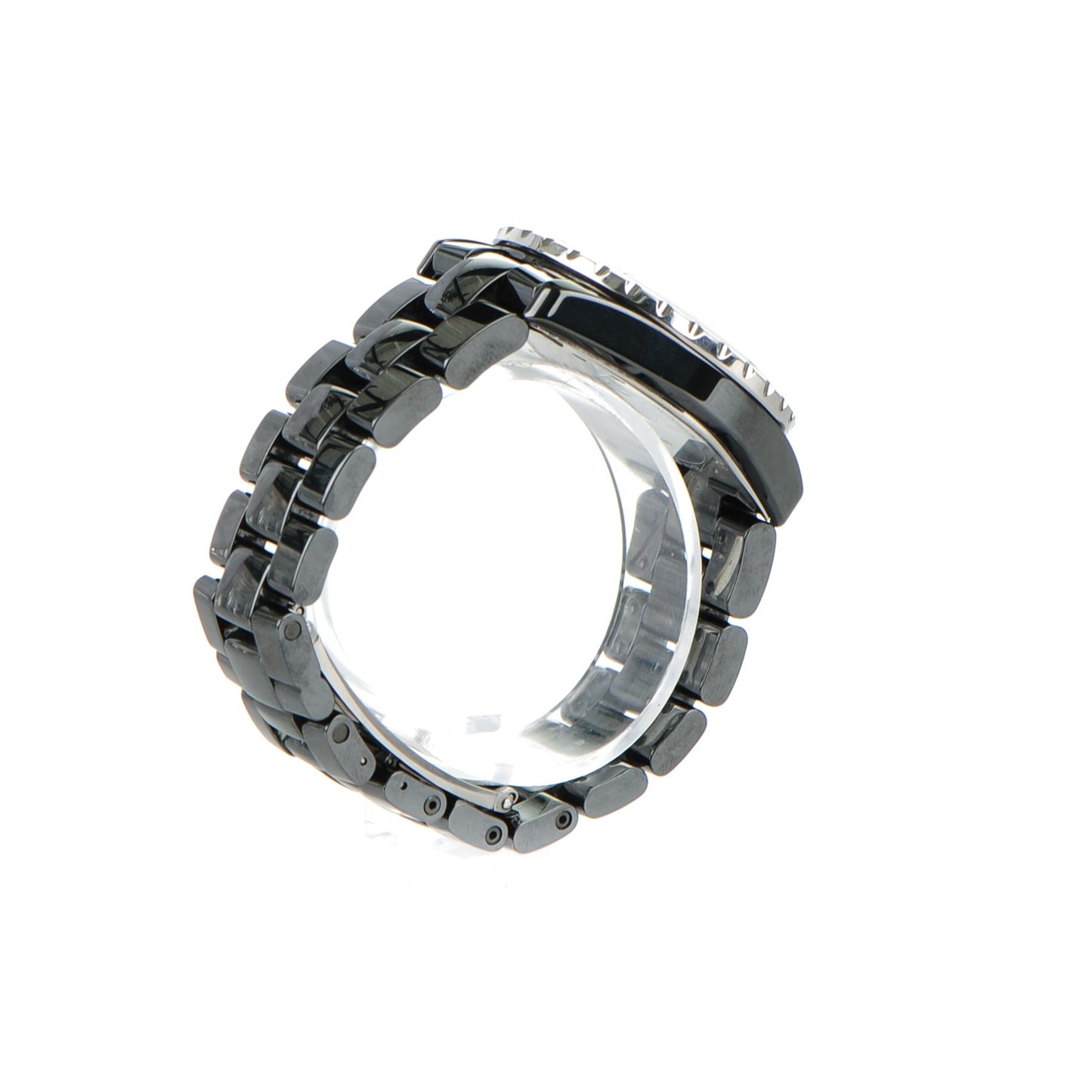Stainless Steel Ceramic Diamond 38mm J12 Automatic Watch Black