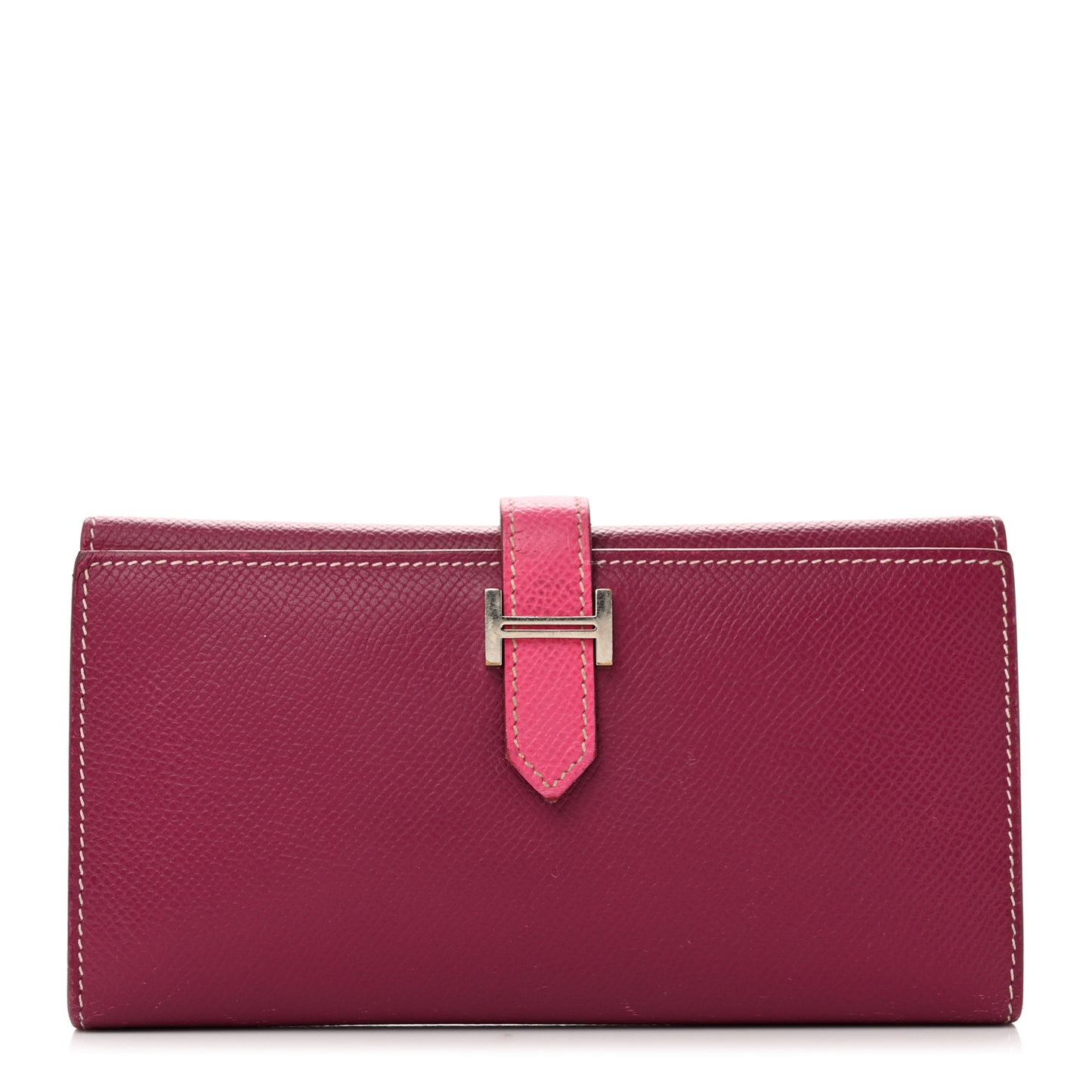 Epsom Bi-Color Tri-Fold Bearn Wallet Tosca Rose Tyrien